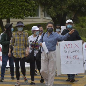 Homeless protest arcadia