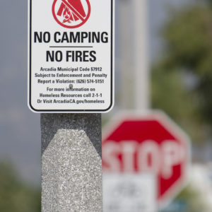 No Camping Sign