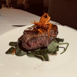 Star of the "Filets of Fall" menu, the filet mignon