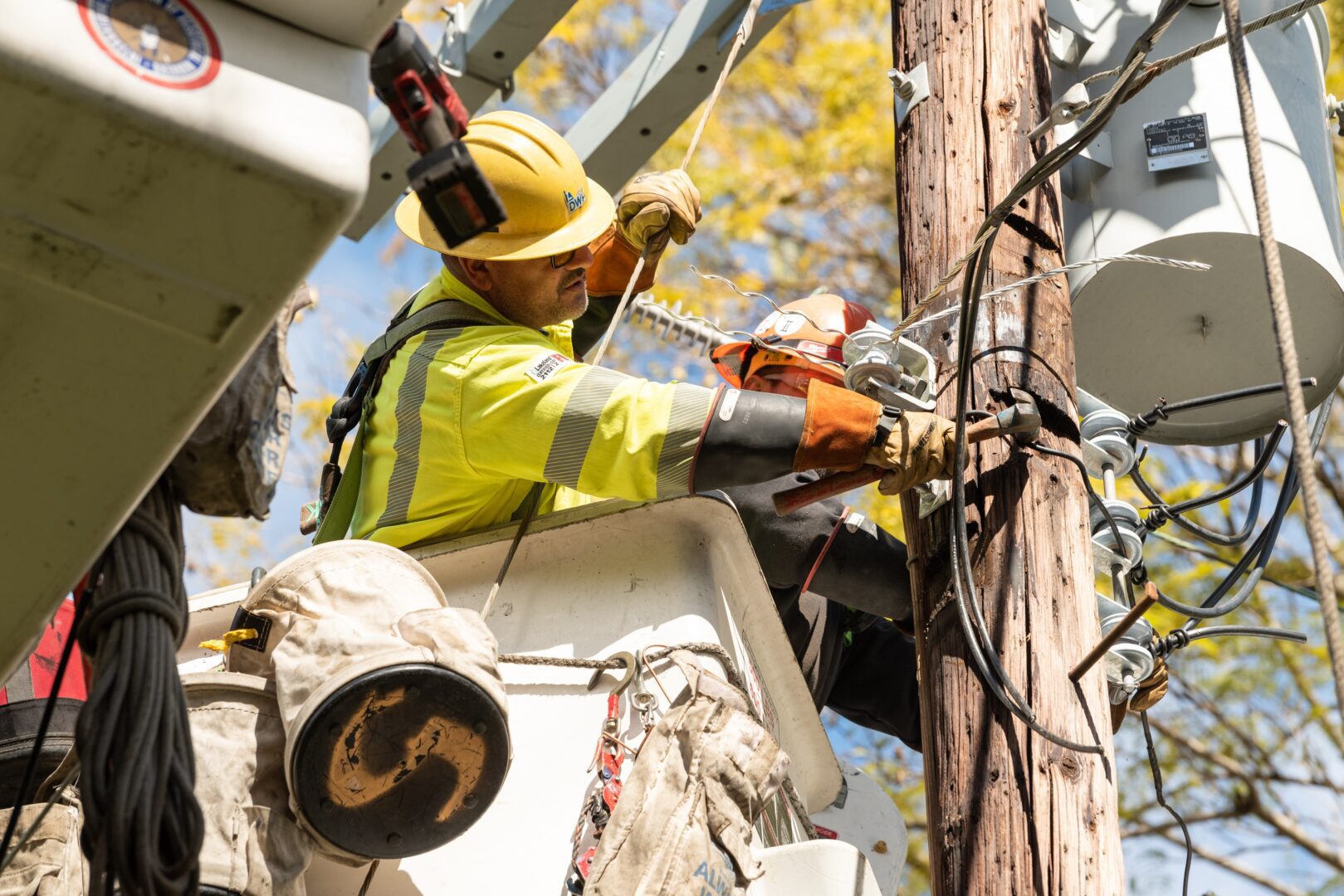 DWP, repair worker, power lines