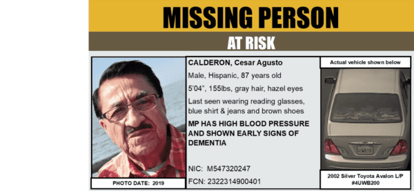 missing, Carson, dementia