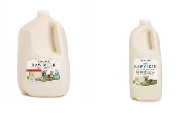 Recalled milk from Raw Farm LLC is sold in packaging like this.