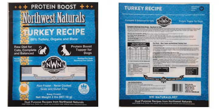 Northwest Naturals 2lb Feline Turkey Recipe Raw & Frozen Pet Food has been recalled following bird flu concerns.